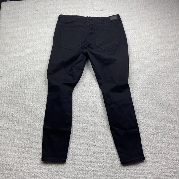 Y2K Garage Denim Black Jeans Juniors Size 13 Distressed Raw Hem Skater Grunge - Picture 12 of 12